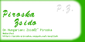 piroska zsido business card